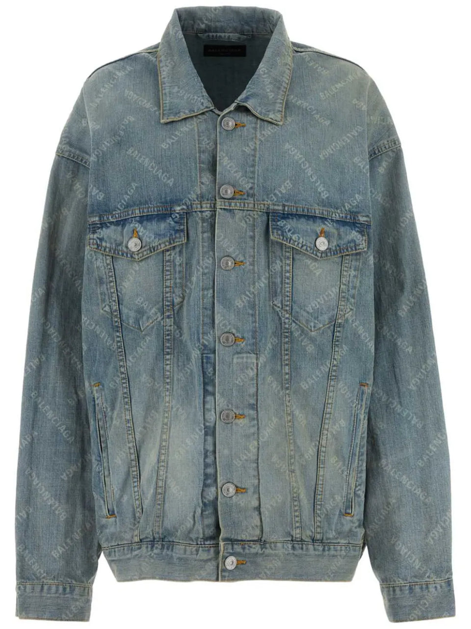 logo-print denim jacket