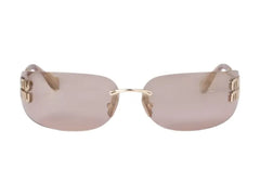 Miu Miu Irregular Sunglasses Gold/Light Purple/Brown (0MU 54YS 5AK06I)