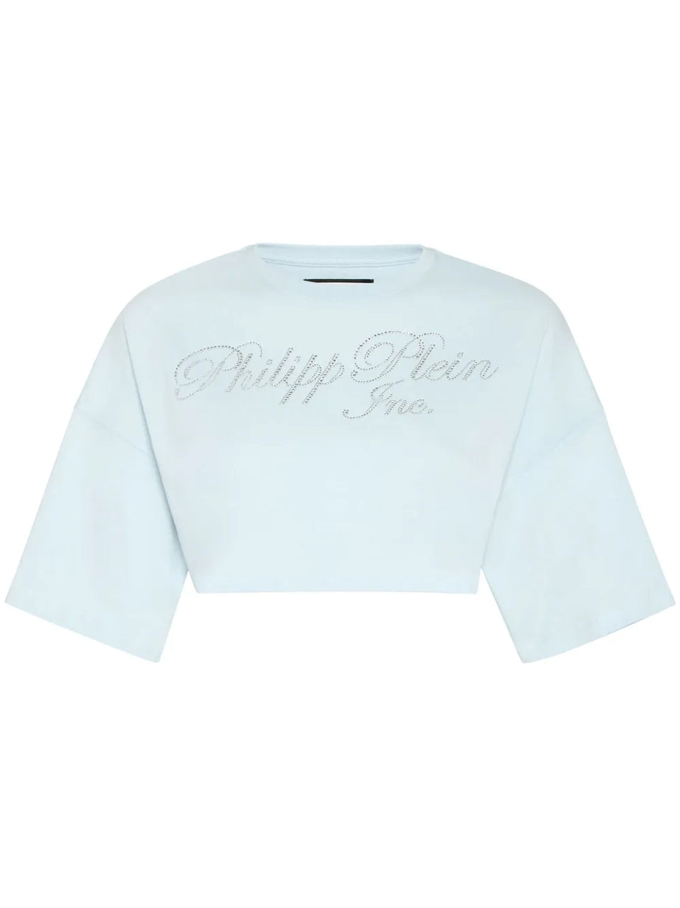 crystal-embellished logo-print cropped T-Shirt
