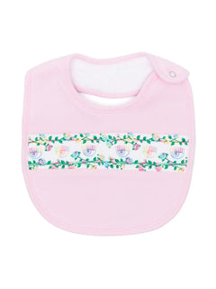 Eyelike-printed stripe jersey bib