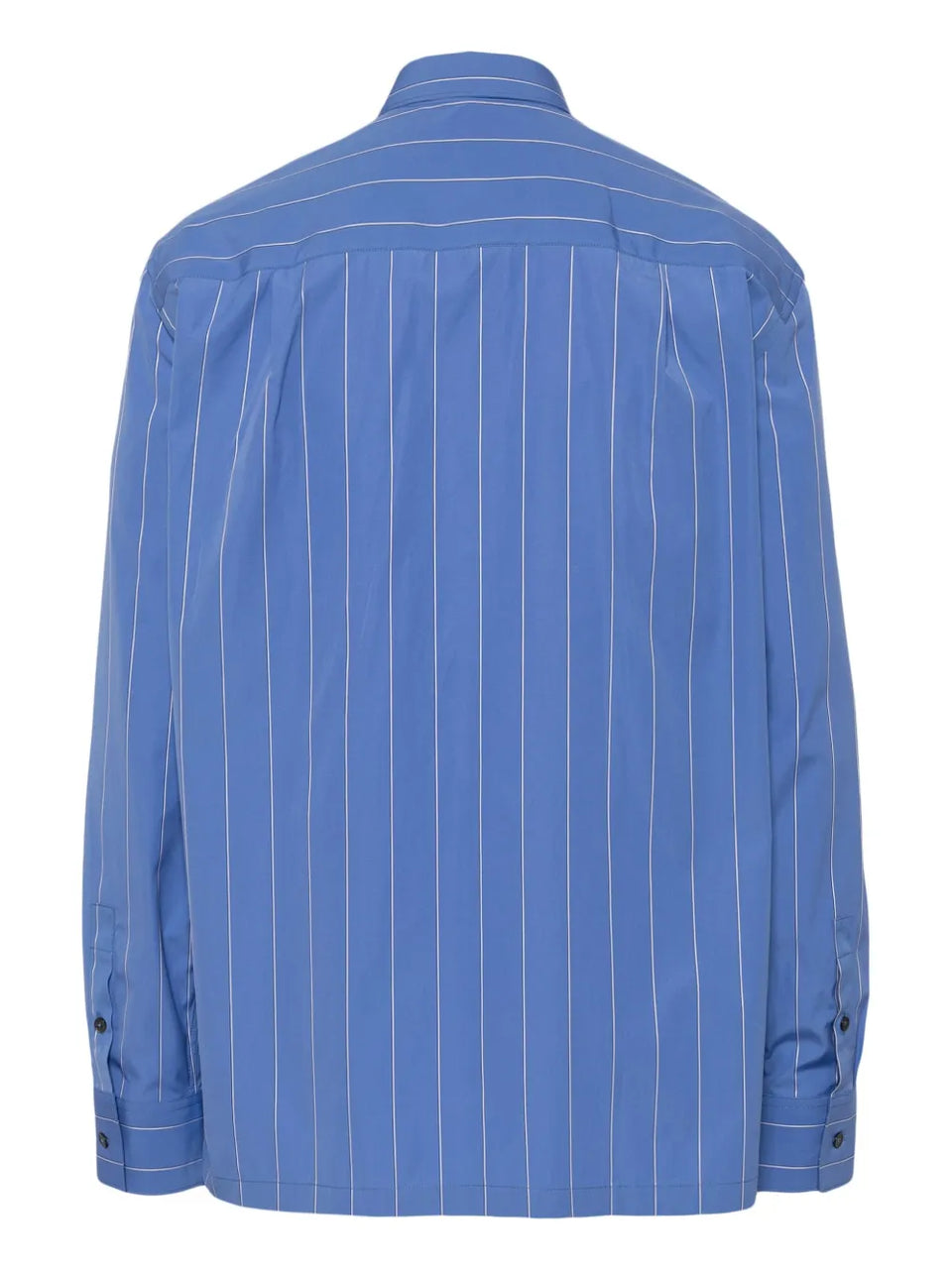 vetical-stripe print cotton shirt