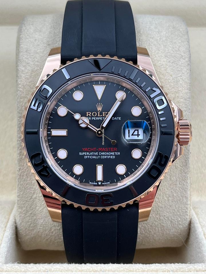Rolex | Yacht-Master | 126655-0002 | Rose gold | 40 mm | Rubber | Black | Automatic