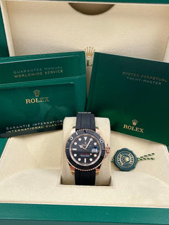 Rolex | Yacht-Master | 126655-0002 | Rose gold | 40 mm | Rubber | Black | Automatic