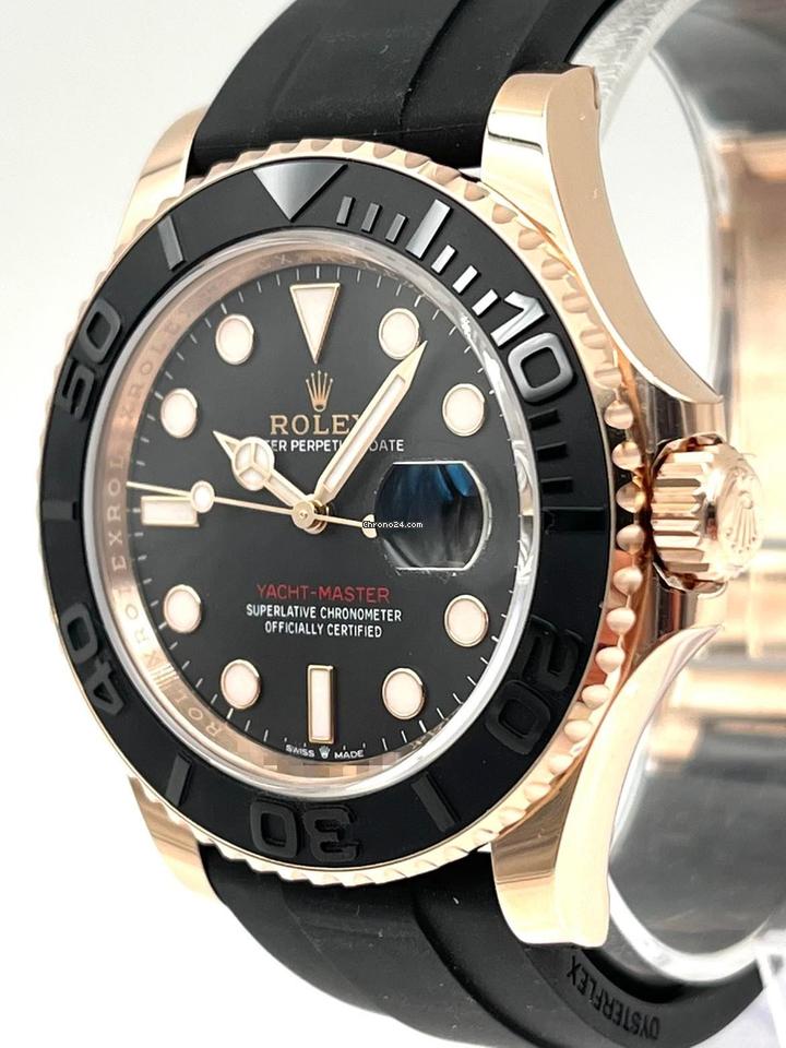 Rolex | Yacht-Master | 126655-0002 | Rose gold | 40 mm | Rubber | Black | Automatic