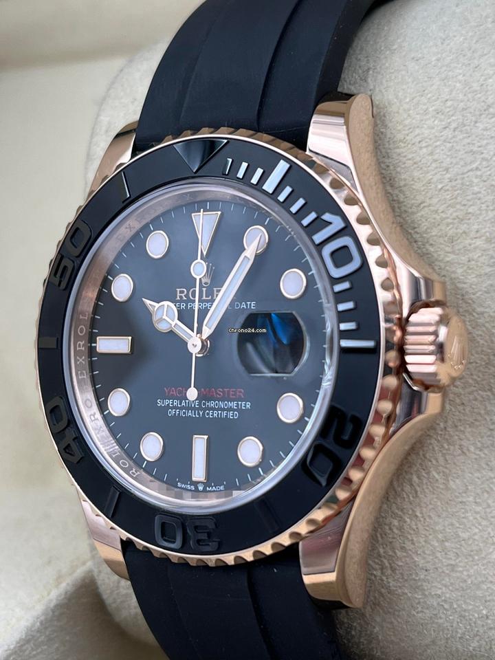 Rolex | Yacht-Master | 126655-0002 | Rose gold | 40 mm | Rubber | Black | Automatic