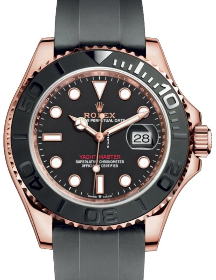 Rolex | Yacht-Master | 126655-0002 | Rose gold | 40 mm | Rubber | Black | Automatic