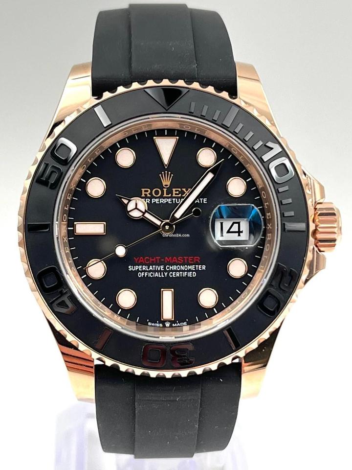 Rolex | Yacht-Master | 126655-0002 | Rose gold | 40 mm | Rubber | Black | Automatic
