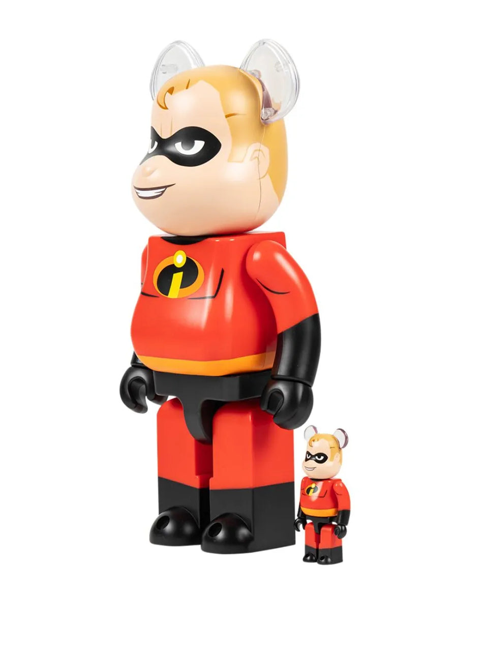 x Disney Pixar Mr. Incredible BE@RBRICK 100% and 400% figure set