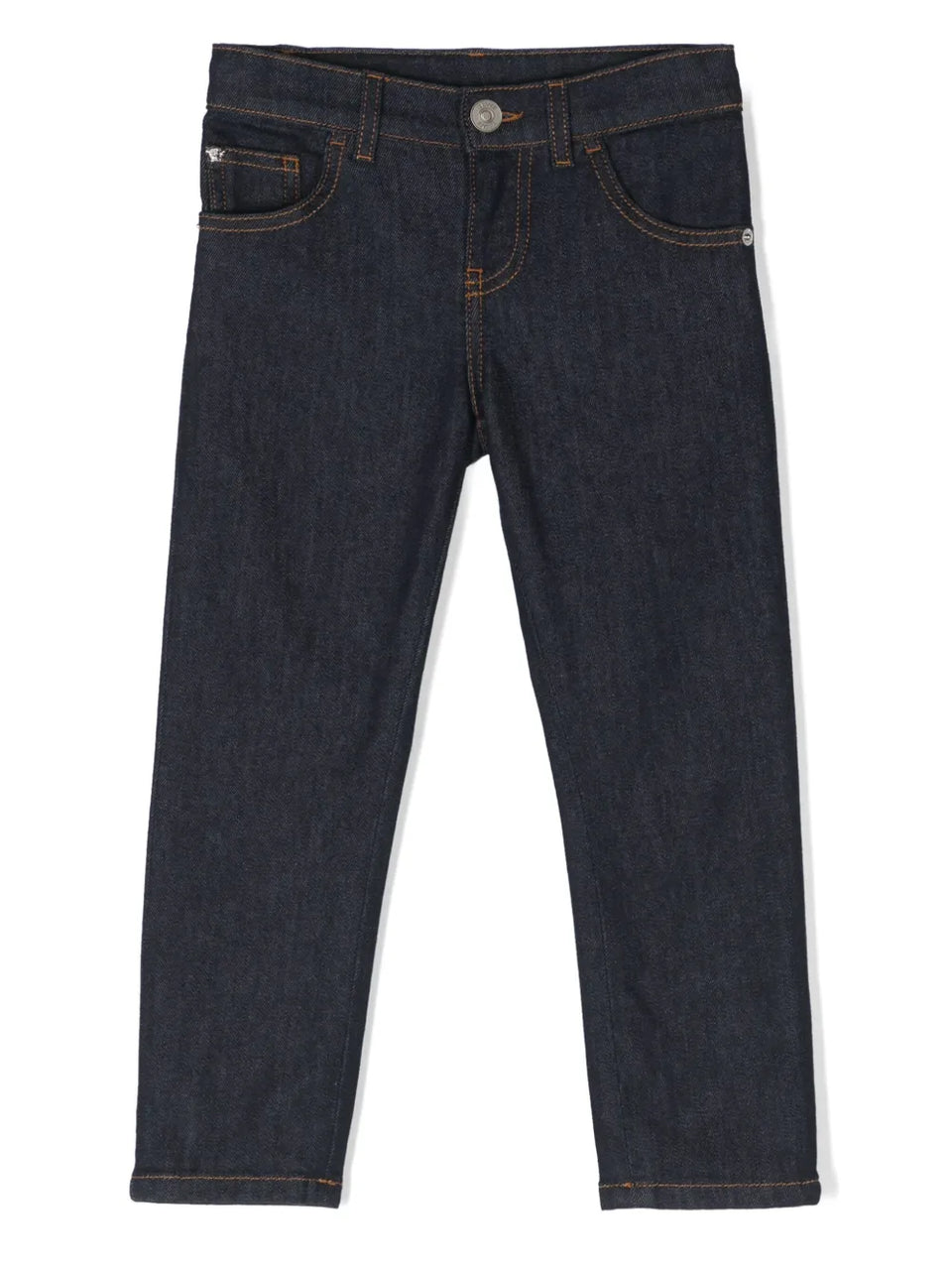 Medusa-plaque slim-leg jeans