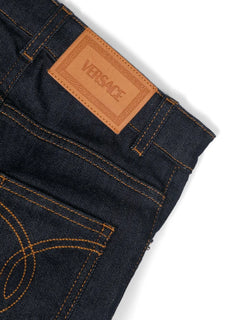 Medusa-plaque slim-leg jeans