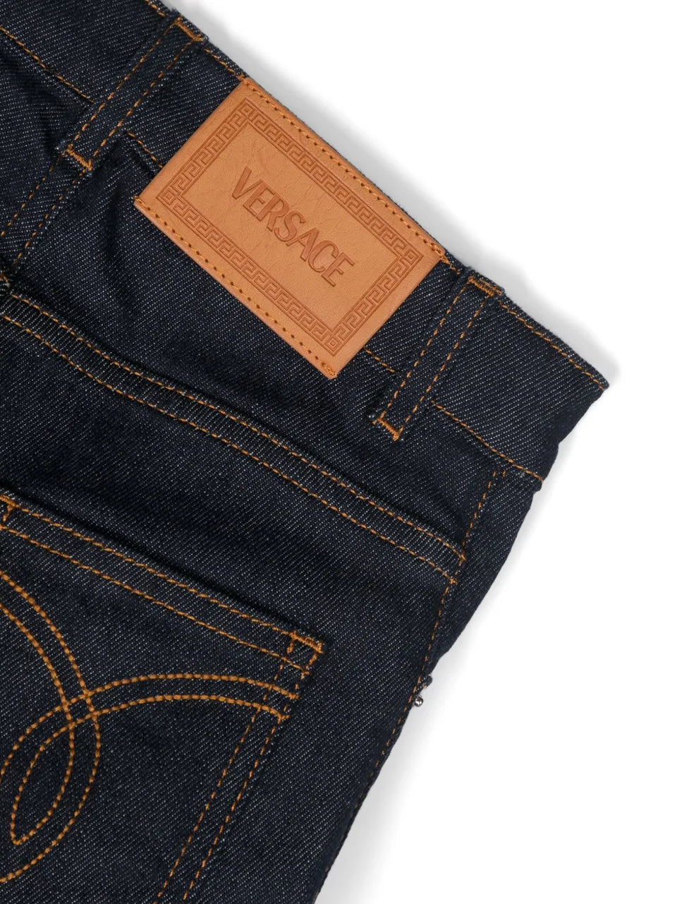 Medusa-plaque slim-leg jeans
