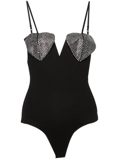 crystal-embellished bodysuit