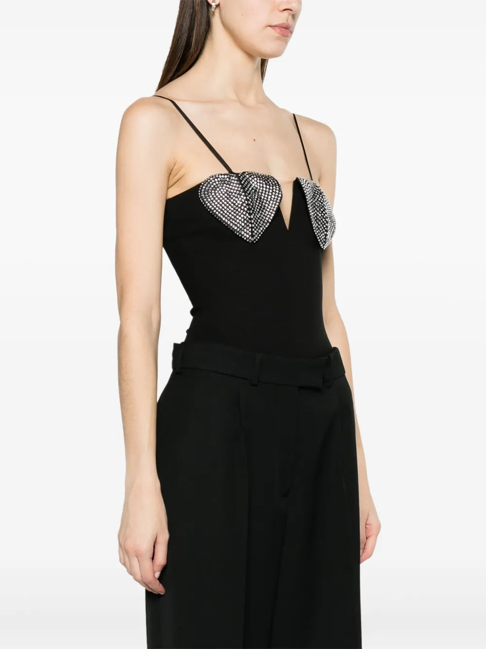 crystal-embellished bodysuit