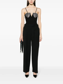 crystal-embellished bodysuit