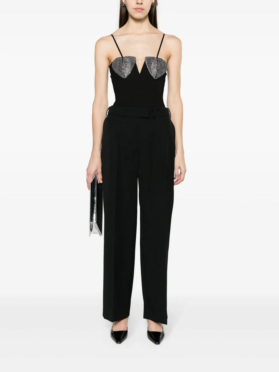 crystal-embellished bodysuit