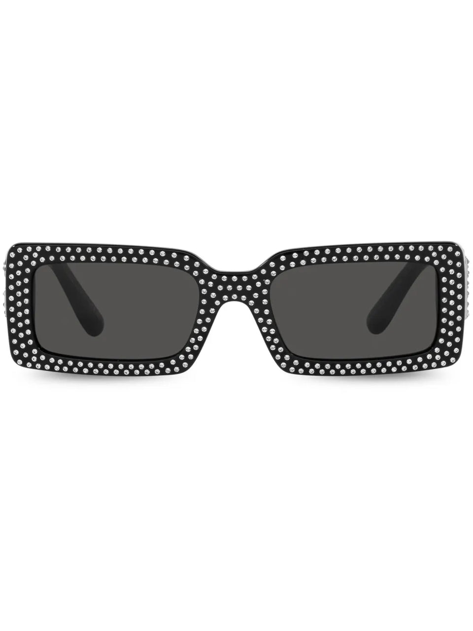 crystal-embellished rectangle-frame sunglasses