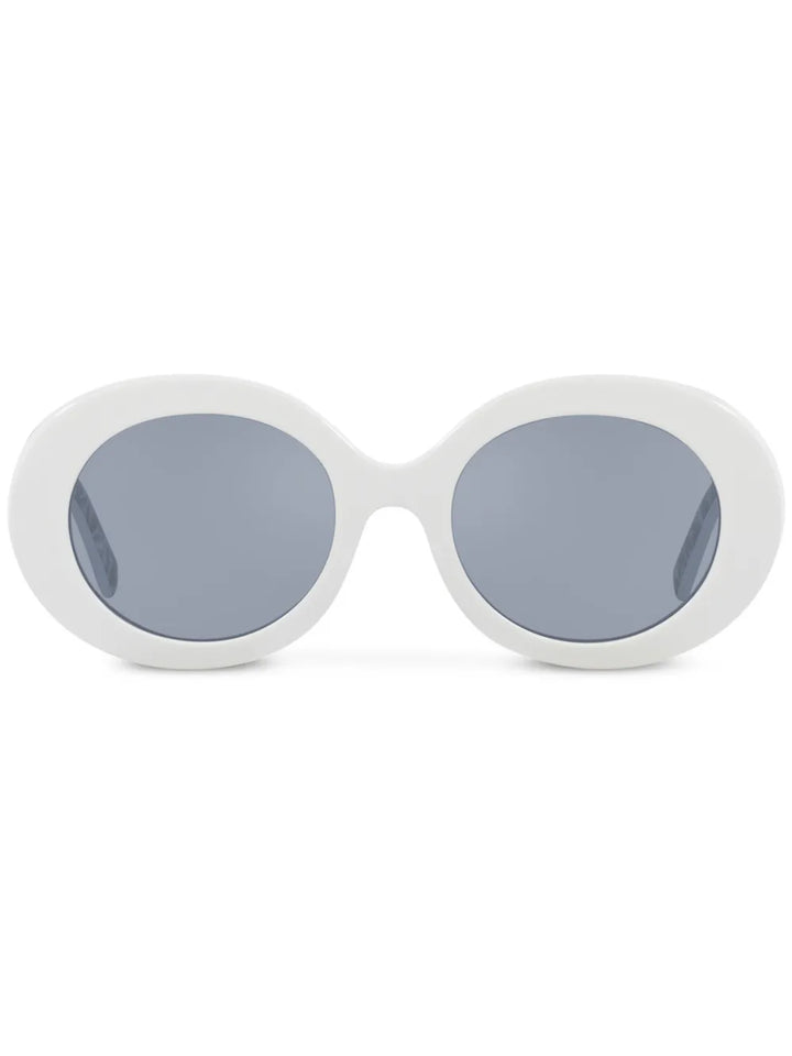 logo-embossed round-frame sunglasses