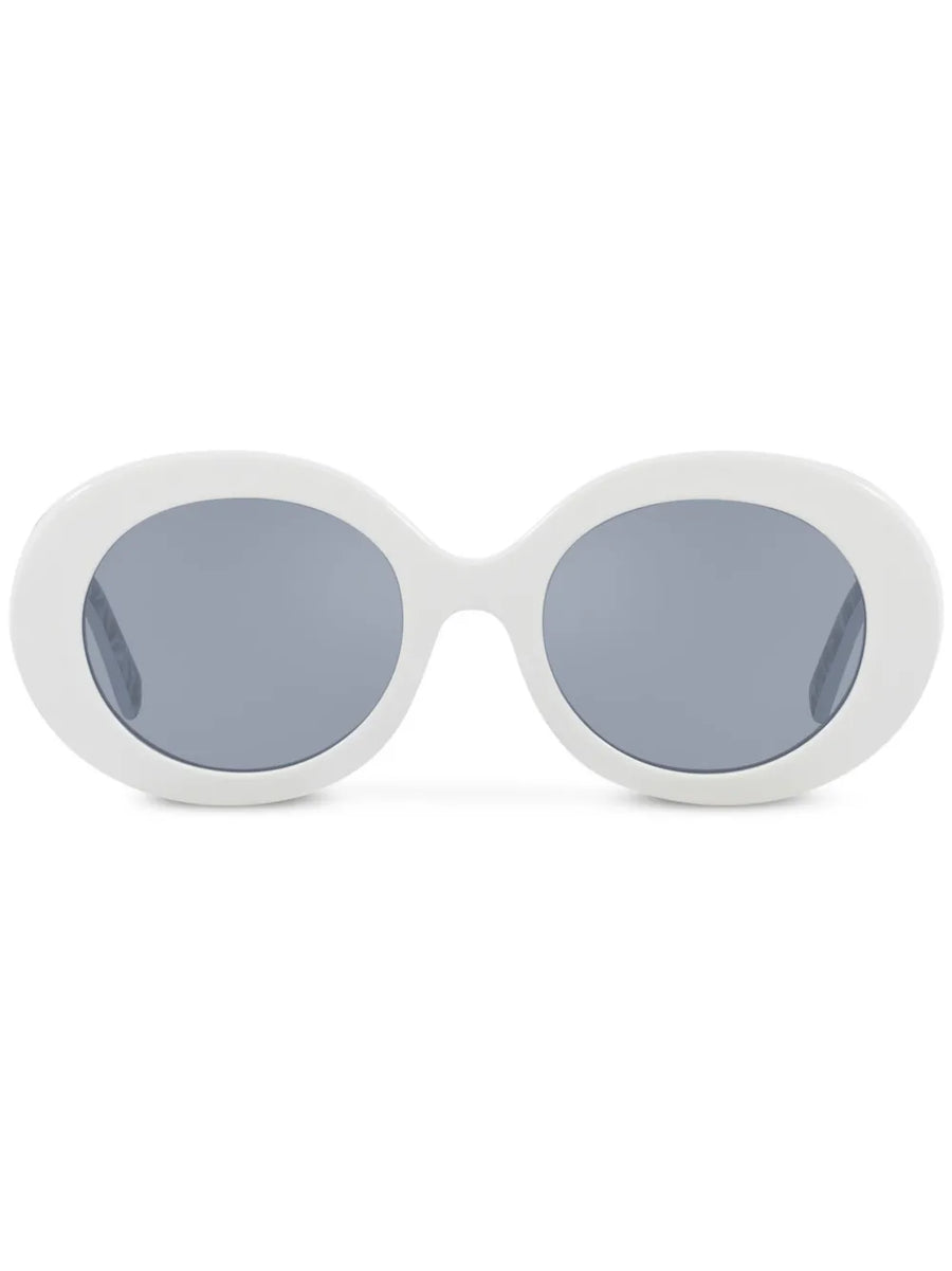 logo-embossed round-frame sunglasses
