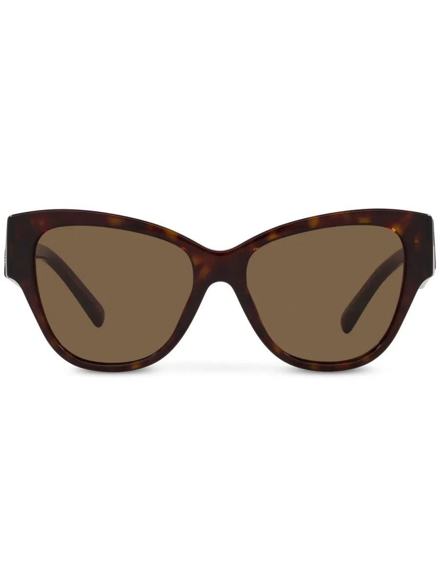 tortoiseshell-effect butterfly-frame sunglasses