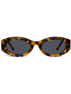 Berta tortoiseshell-effect oval-frame sunglasses