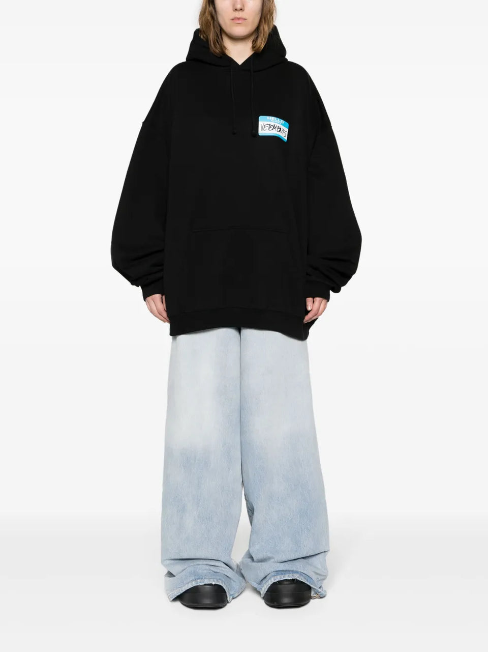 Name-tag printed Hoodie