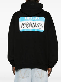 Name-tag printed Hoodie
