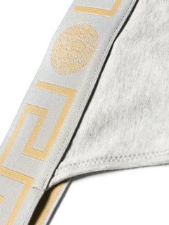 Greca-waistband jersey thong
