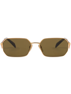 triangle-logo rectangle-frame sunglasses
