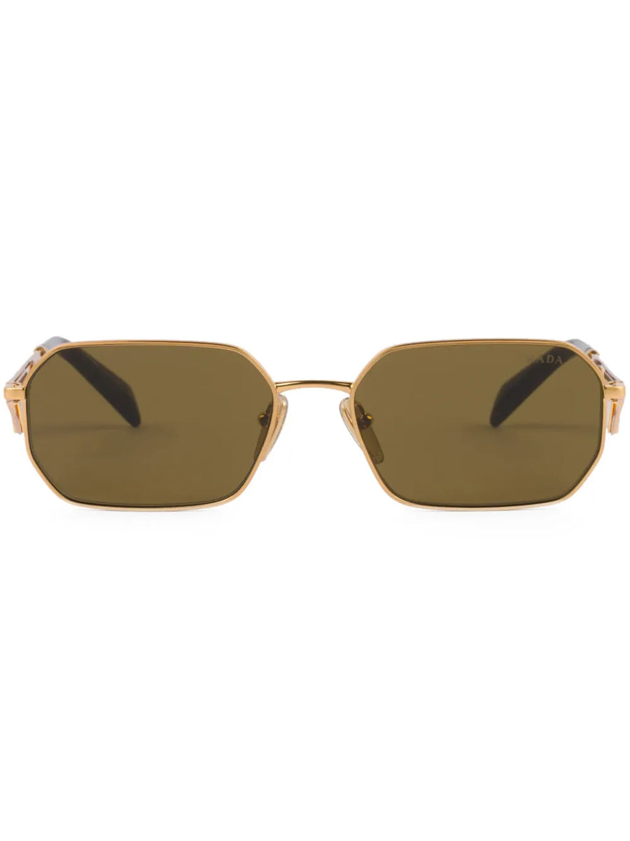 triangle-logo rectangle-frame sunglasses