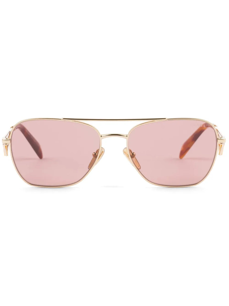 triangle-logo pilot-frame sunglasses