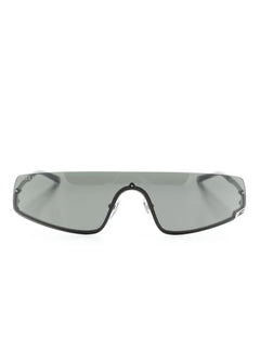 Square-G-motif shield-frame sunglasses