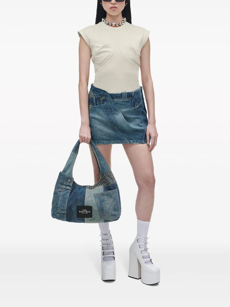 The Deconstructed Denim Sack bag