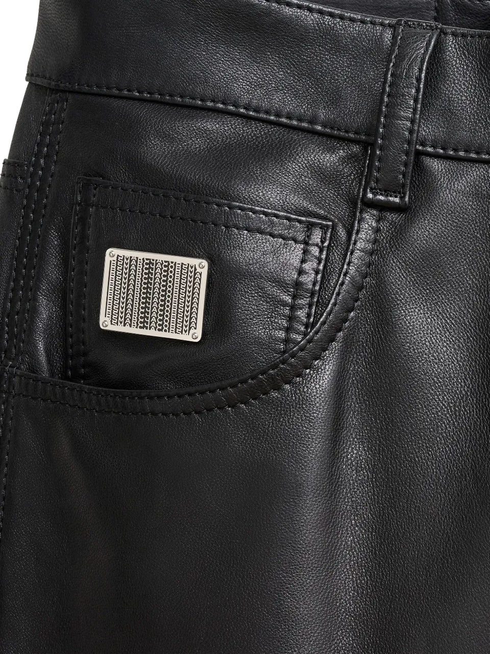 wide-leg leather trousers