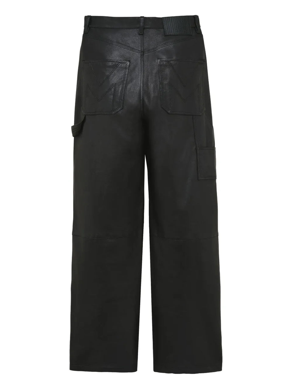 wide-leg leather trousers