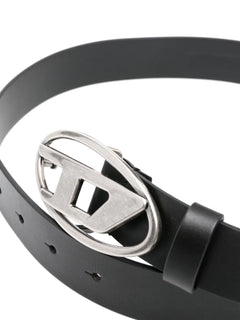 Oval D buckle leather belts
