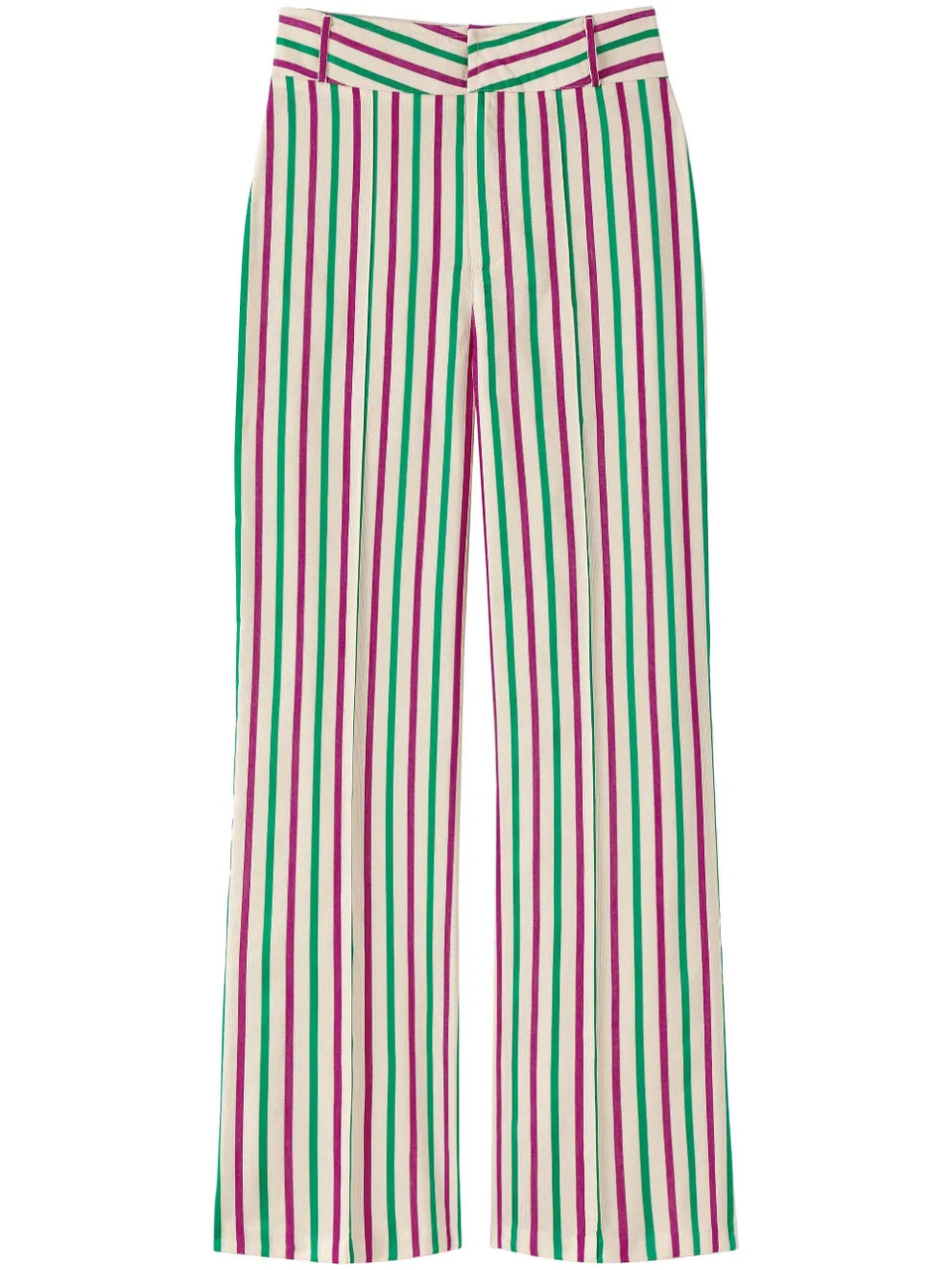 Yoshi striped pattern trousers