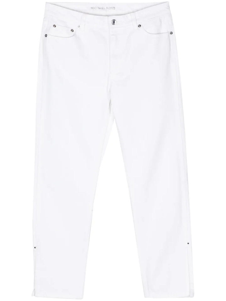 cropped cotton jeans