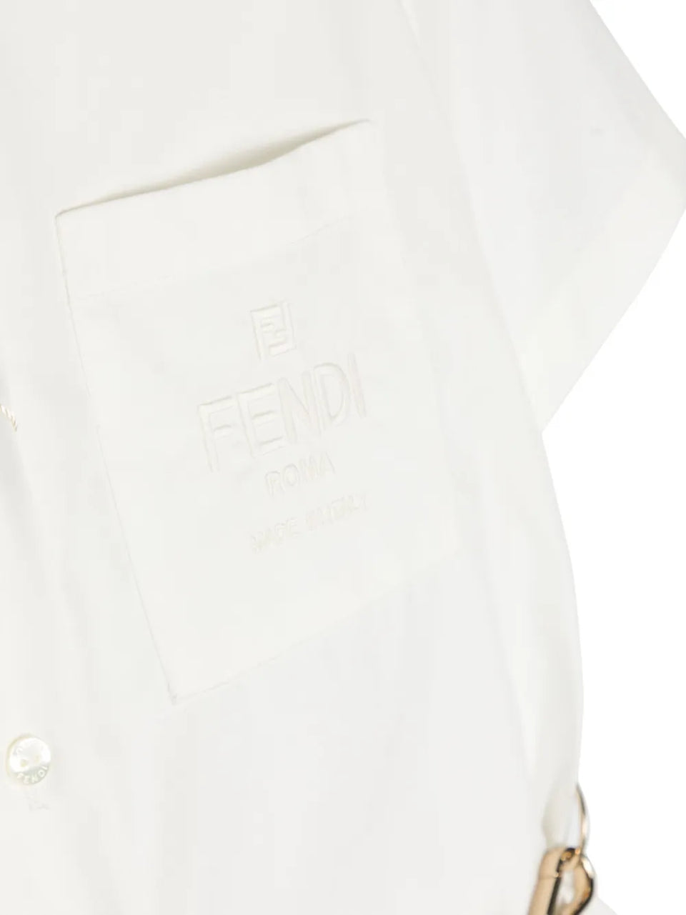 pleat-detail cotton shirtdress