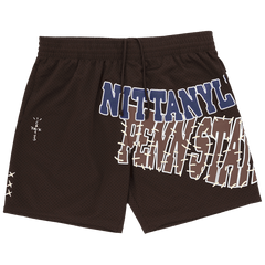 Cactus Jack by Travis Scott x Mitchell & Ness Penn State University Shorts Brown