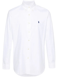 Polo Pony-embroidered poplin shirt
