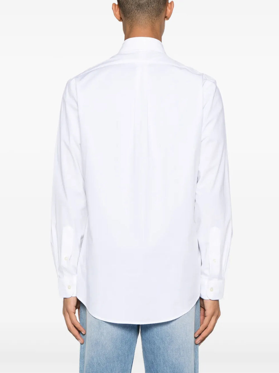 Polo Pony-embroidered poplin shirt