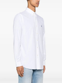 Polo Pony-embroidered poplin shirt