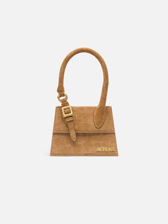 Jacquemus The Medium Chiquito With Buckle Signature Buckled Handbag Camel