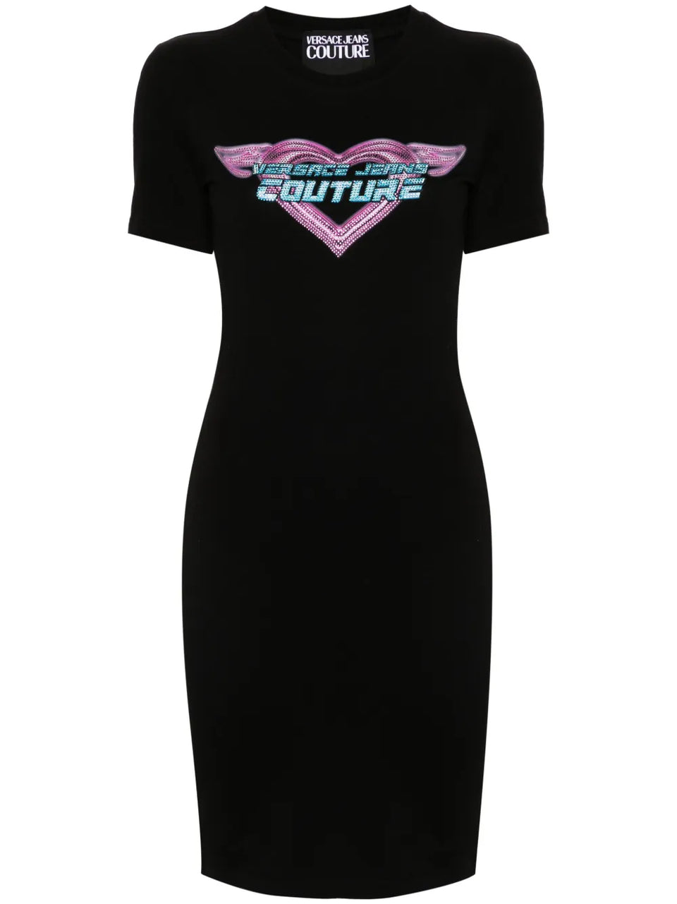 rhinestone-embellished mini dress