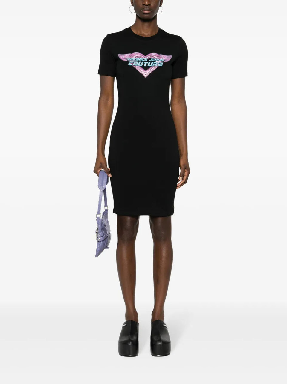 rhinestone-embellished mini dress