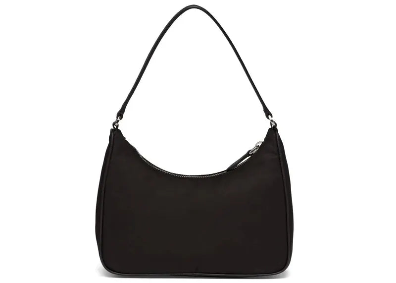 Prada Re-Edition 2005 Mini Bag Nylon Saffiano Leather Strap Black