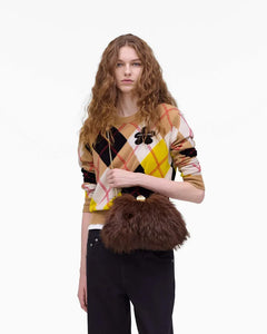 Marc Jacobs Marc Jacobs The Faux Fur Glam Small Clutch Dark Brown Dark Brown
