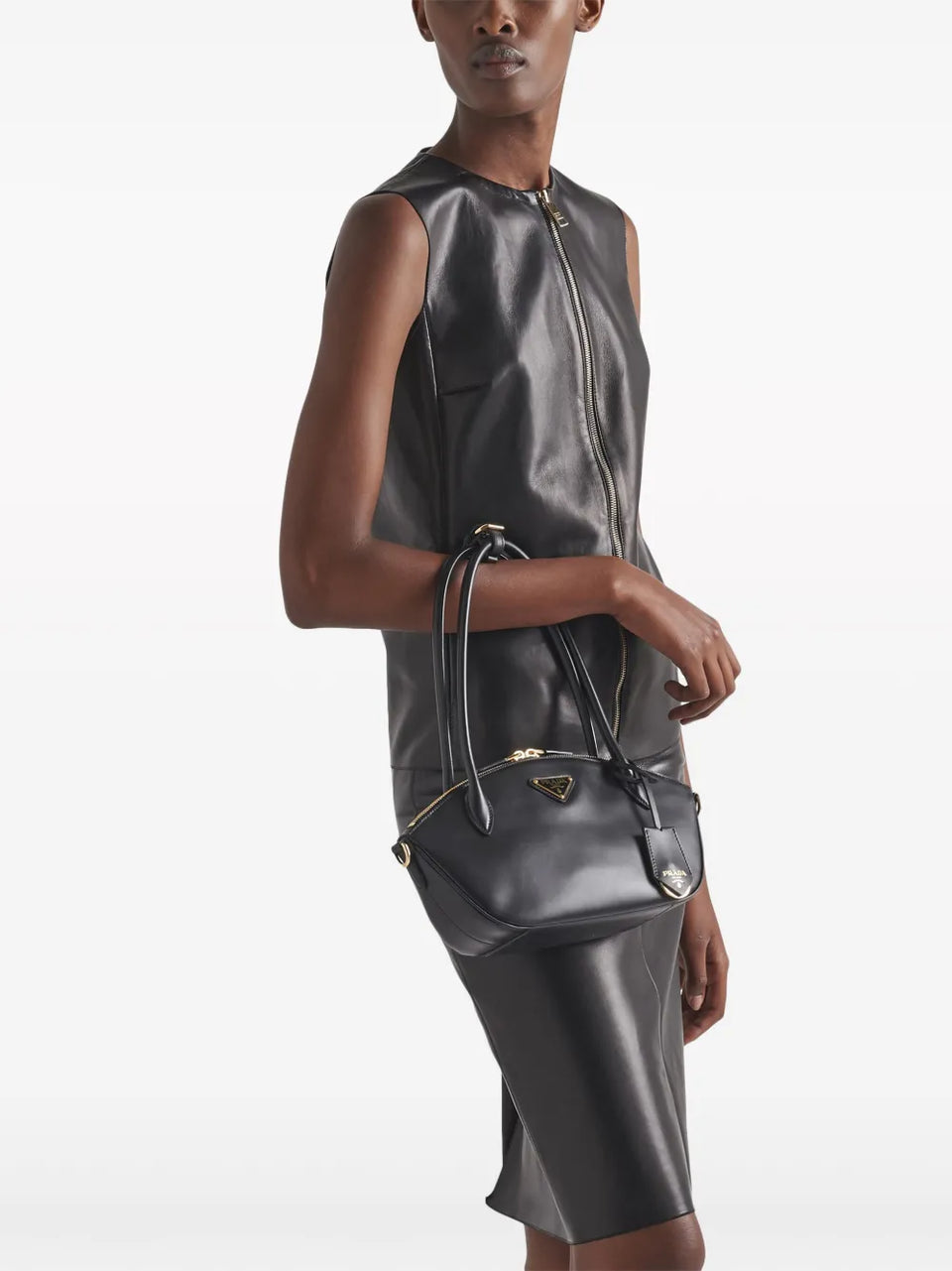 small leather handbag