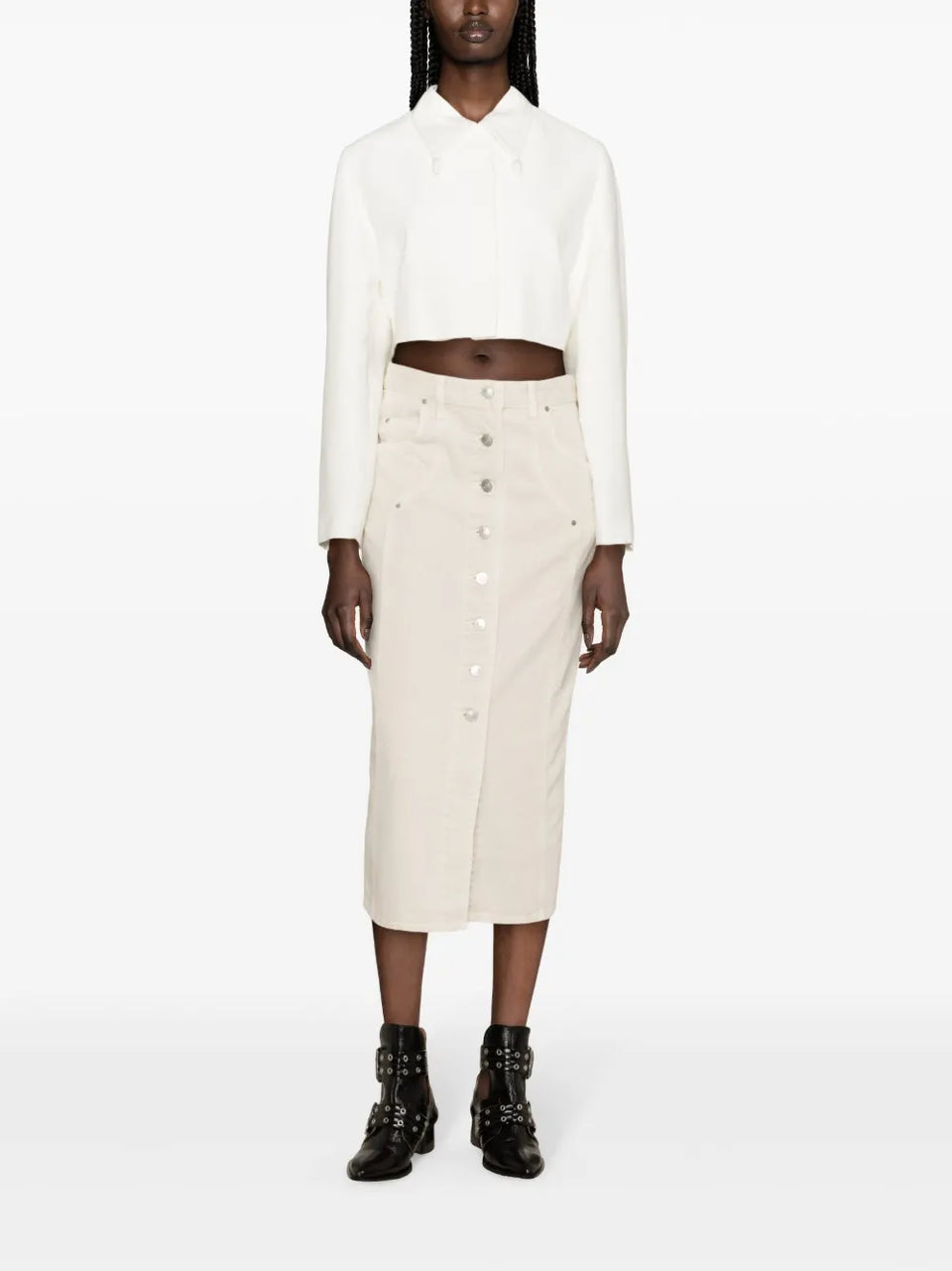 Vandy denim midi skirt