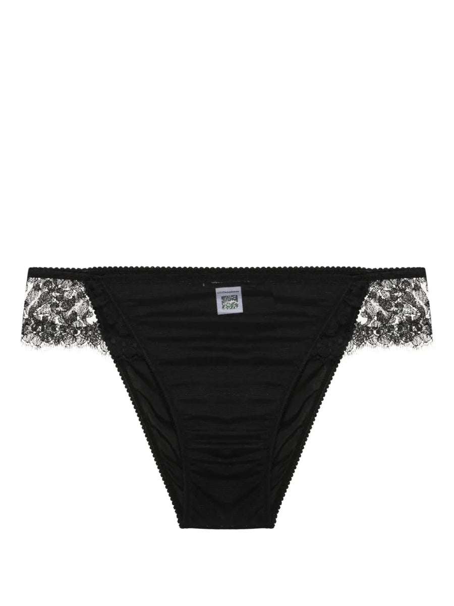 floral-lace briefs